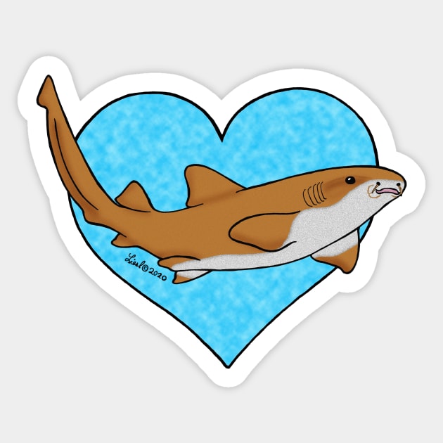 Nurse Shark Love Sticker by HonuHoney